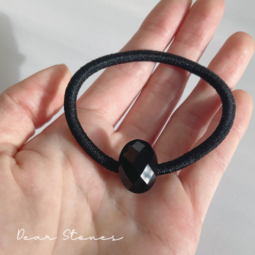 ヘアゴム No.106 津軽びいどろ ヘアドロップ ヘアゴム ゆき | おしゃれなガラスのヘアゴム