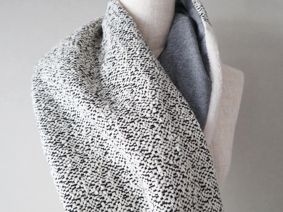 冬季半價促銷 ◆ 大理石紋粗花呢和蓬鬆的圍巾<snood003> 第7張的照片