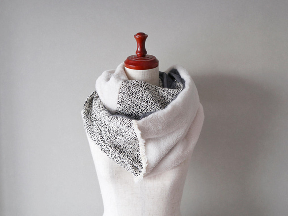 冬季半價促銷 ◆ 大理石紋粗花呢和蓬鬆的圍巾<snood003> 第2張的照片