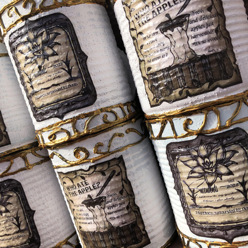 ご確認用　リメイク缶 リメイク缶＊ヴィンテージ 一輪挿し・花瓶・花器 aazzkk＊復活