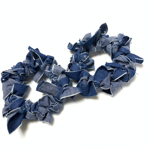 デニムシュシュ シュシュ M＊aco 通販 13252505｜Creema(クリーマ