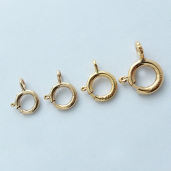 14KGF 真鍮製 5.5mm 引き輪 単品 NEWCOLOR 3個 アメリカ直輸入 3枚目の画像