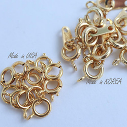 14KGF 真鍮製 5.5mm 引き輪 単品 NEWCOLOR 3個 アメリカ直輸入 4枚目の画像