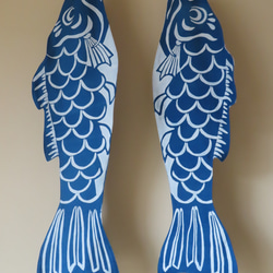 藍染鯉のぼり　名入れあり　端午の節句　草木染め 2枚目の画像