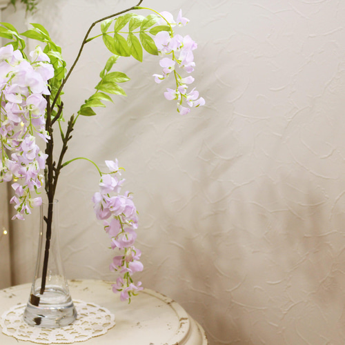 水替え不要 ｢藤の花一枝｣花瓶アレンジ「Creema限定」 アートフラワー