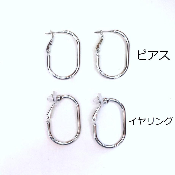 vintage silver hoop＆crystal アシメ 5枚目の画像