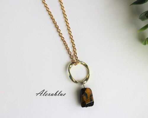 【福袋セール】の商品 タイガーアイロングネックレス 天然石ネックレス ネックレス アクセサリー