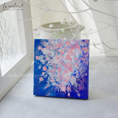 原画】抽象画 春桜 10cm角 絵画 La couleur 通販 13253198