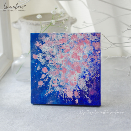 原画】抽象画 春桜 10cm角 絵画 La couleur 通販 13253198