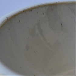 大きすぎない丸いボウル（椀、中鉢、小丼ぶり）白御影土×チタンマット釉 8枚目の画像