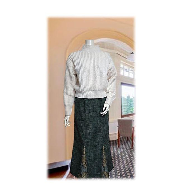 大島紬紬いろいろを繋ぎ大人可愛いティーヤードスカートに 大島紬紬いろいろを繋ぎ大人可愛いティーヤードスカートに