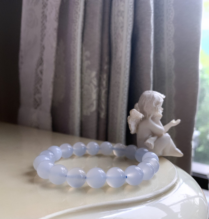 プレミアム天然石 カルセドニーのハッピーブレスレット