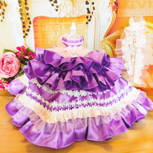 リカちゃん サイズ 紫色 プリンセス ドレス ノーブル ♡♡ボリューム