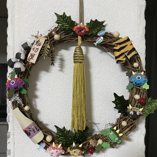 節分リース 鬼ちゃん7人衆 リース ひよこのおうち🐣 通販 13253762