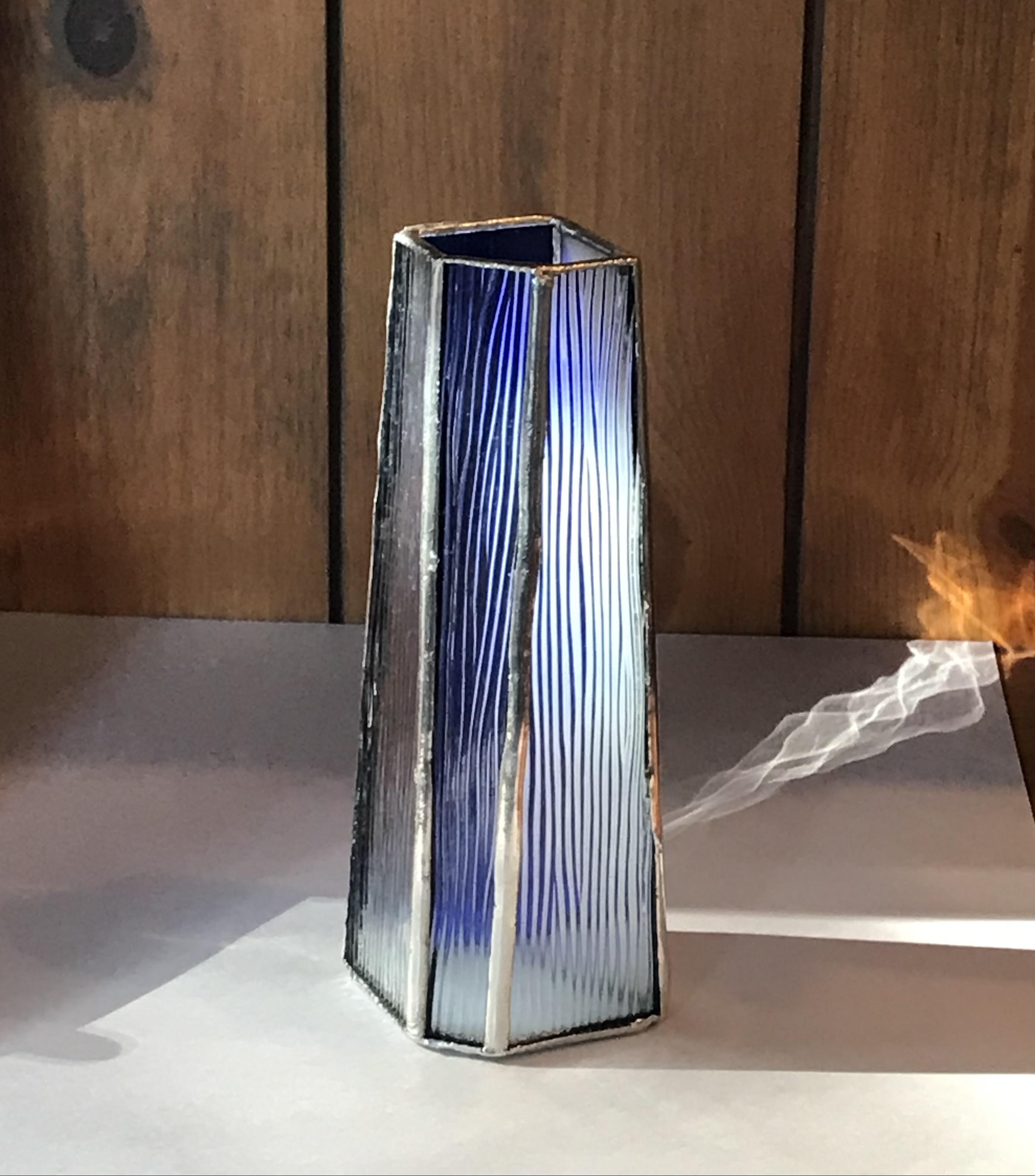 花器スリム（青）ステンドグラス