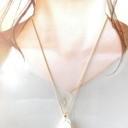 アンダラクリスタル 14kgfペンダントトップ スノーホワイト