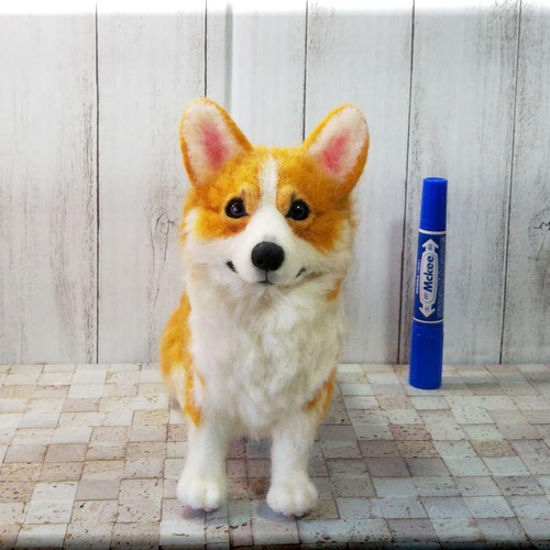 羊毛フェルト　ウェルシュコーギー Yahoo!オークション - 羊毛フェルト 犬 コーギー 子犬 ウェルシュ・コ