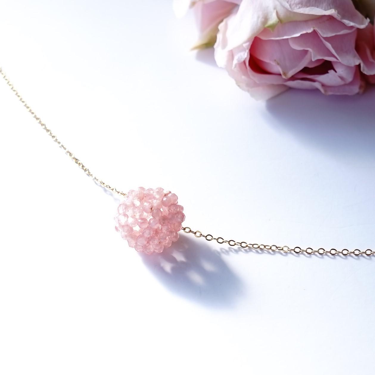 神聖幾何学フラーレン　インカローズ　ネックレス　チェーン付