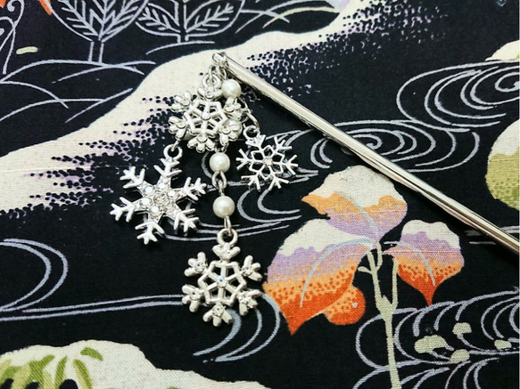 簪(かんざし) 雪の結晶 1枚目の画像