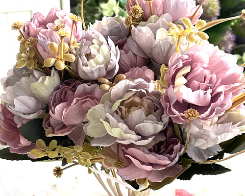 『牡丹白蝶』　お正月壁掛けブーケ　限定品 牡丹白蝶』 お正月壁掛けブーケ 限定品