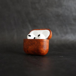 AirPods 木製ケース ローズウッド ノブ 1枚目の画像