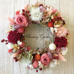 プリザーブドフラワーリース♡Happy Garden
