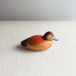 ミニデコイ ラディ(★台付き) mini wooden decoy / ruddy duck 5枚目の画像