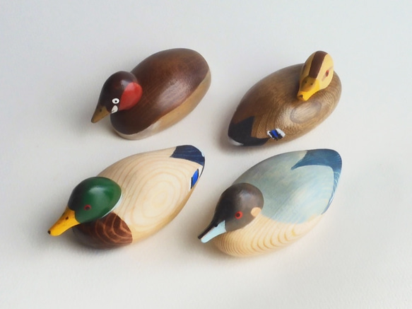 ミニデコイ ラディ(★台付き) mini wooden decoy / ruddy duck 8枚目の画像