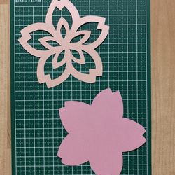 壁面飾り＊季節の花シリーズ【桜さくら】ハンドカット 10枚目の画像