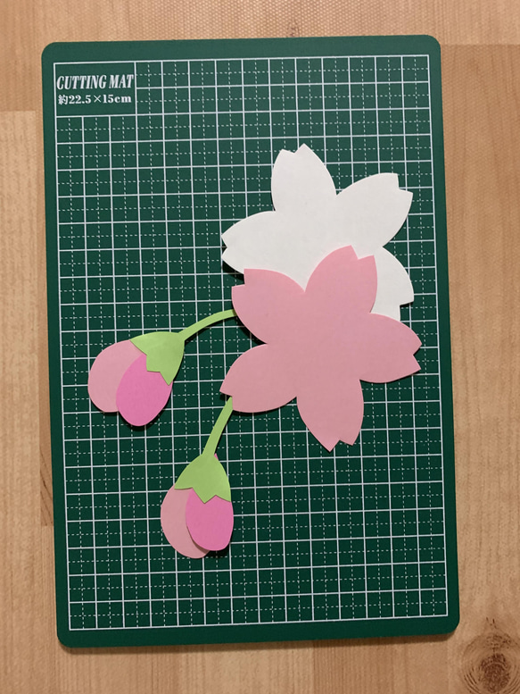 壁面飾り＊季節の花シリーズ【桜さくら】ハンドカット 11枚目の画像