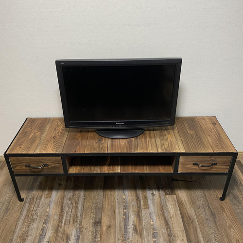 テレビ台 w1500 テレビボード 引出し2個 2段 アイアン オーダー