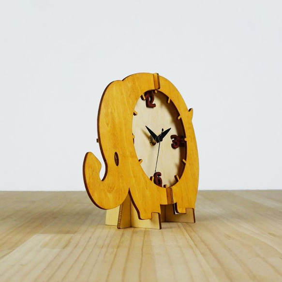 “大象”木製掛鐘 第4張的照片