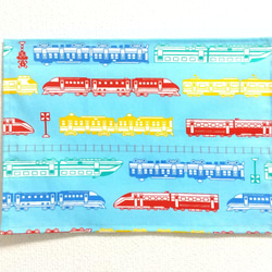カラフル電車　色・サイズが選べるランチョンマット 3枚目の画像