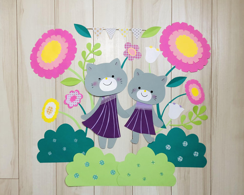 壁面飾り 春 4月5月 風船 入園 進級 新年度 保育園 幼稚園