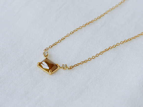 littlest bouquet Diamond Necklace Caramel 4枚目の画像