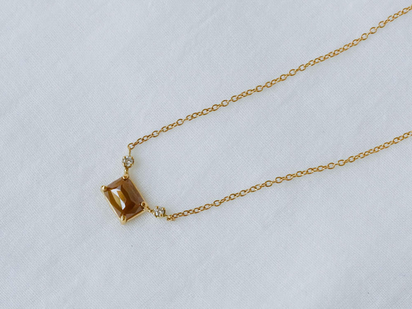 littlest bouquet Diamond Necklace Caramel 6枚目の画像