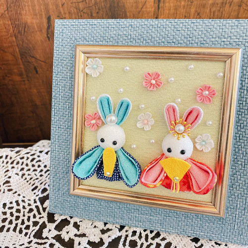 ひな祭り】ひな人形フォトフレーム つまみ細工 送料無料 その他