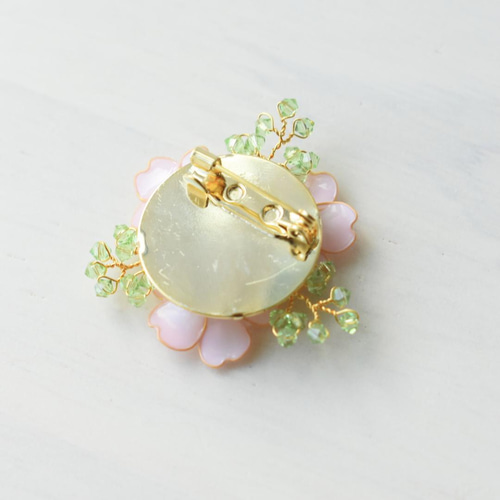 桜 ブローチ ワイヤーアクセサリー 春 ブローチ dear プロフ必読