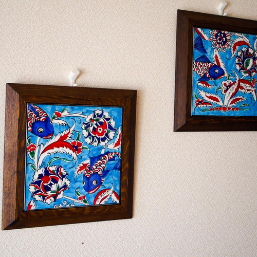 限定品☆トルコイズミル陶器・タイル・アート絵画 タペストリー