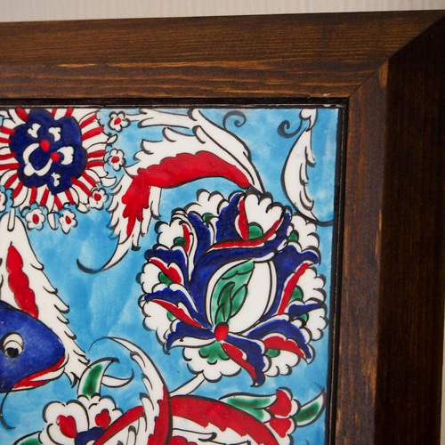 限定品☆トルコイズミル陶器・タイル・アート絵画 タペストリー