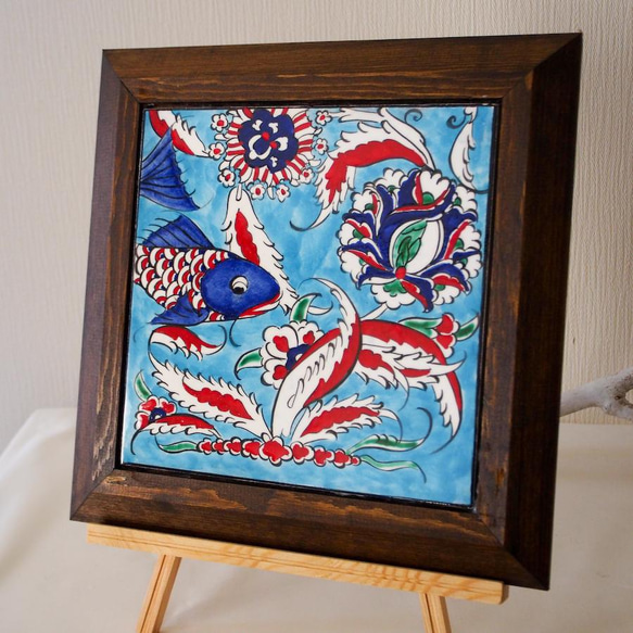 絵　タイルアート　陶器　一点もの 絵 タイルアート 陶器 一点もの hiromitobo_20201119