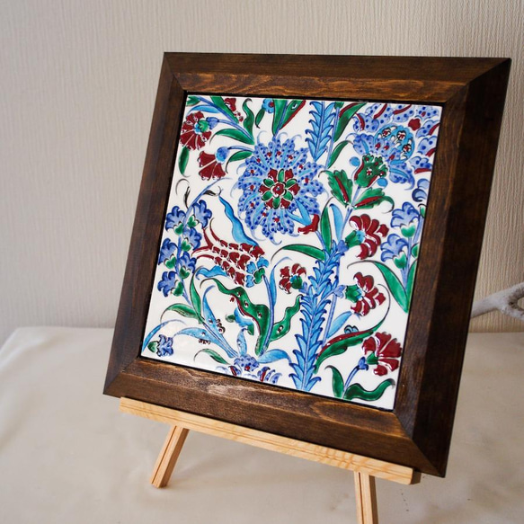 絵　タイルアート　陶器　一点もの タイルの魅力とアートの融合/トルコイズミル陶器・タイル