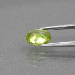 天然石 スフェーン ルース 1.28ct 非加熱 マダガスカル産　 虹が煌めくグリーン・イエローカラー！ 7枚目の画像