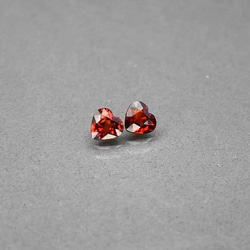 2粒・計1.04ct!! 天然石 スペサルティン ガーネット ルース ナイジェリア産 非加熱　可愛らしいハートカット！ 10枚目の画像