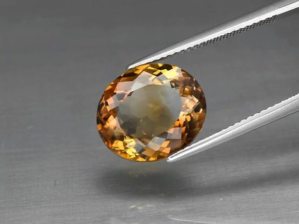 大粒7.46ct!! 天然石 シャンパン トパーズ ルース ブラジル産　オーバルカット！ 3枚目の画像