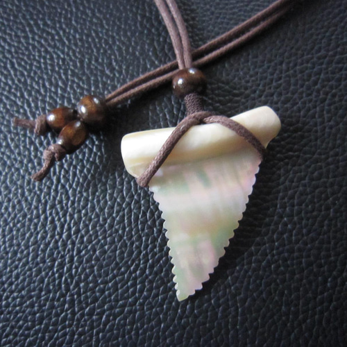 夜光貝ネックレス サメの歯 ホオジロザメ ネックレス・ペンダント