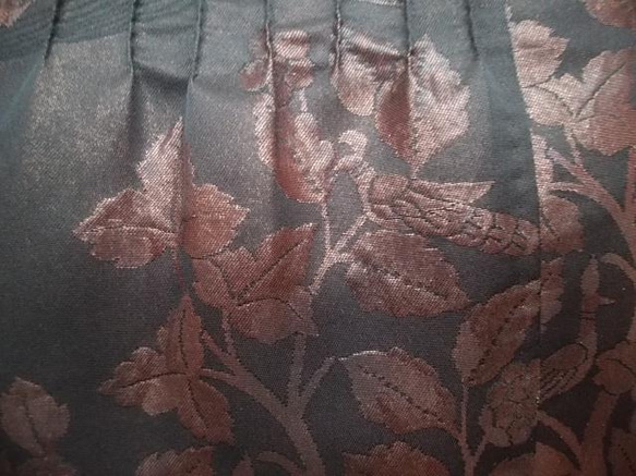 ◆黒とブロンズ色の膨れ織りバッグ◆ 