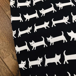 【再販】ニャンコボーダーのお着替え袋 2枚目の画像