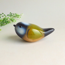 シジュウカラ（★台付き） Japanese Tit / wood bird 6枚目の画像
