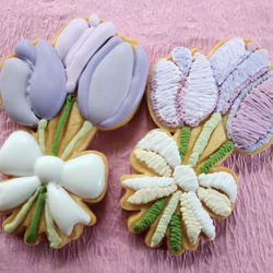 『Creema限定』春の訪れ!チューリップのアイシングクッキー※白砂糖不使用身体に優しいアイシングクッキー 4枚目の画像